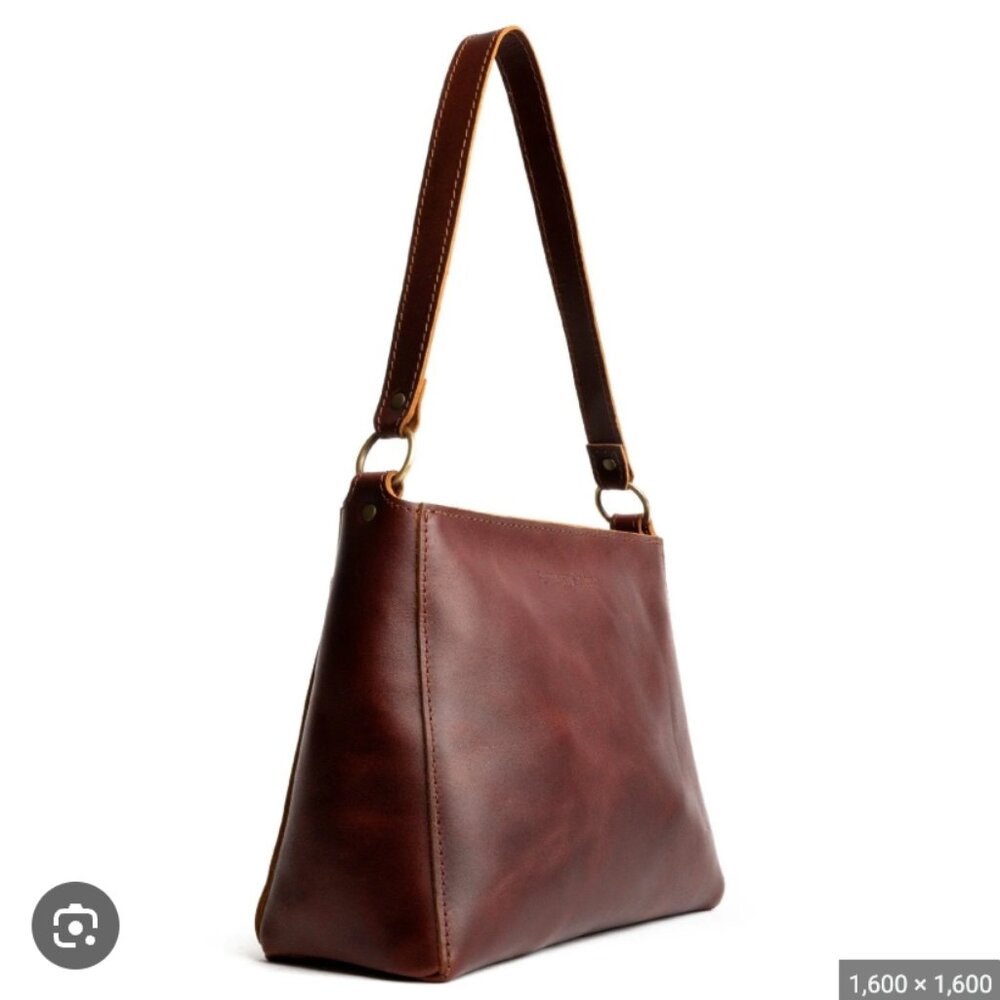 Portland Leather Goods Triangle Shoulder Bag - Cognac - Picture 11 of 11